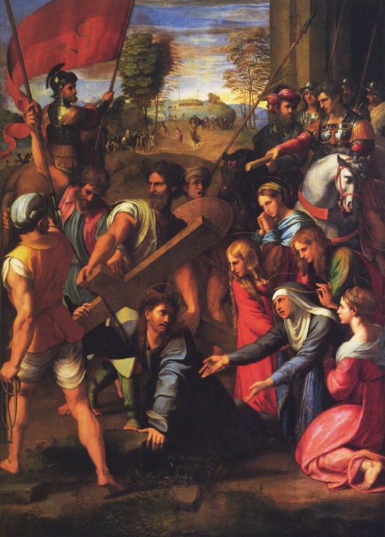 Christ sur le chemin de croix, Raphaël 1517 salle du trésor de Notre Dame de Paris